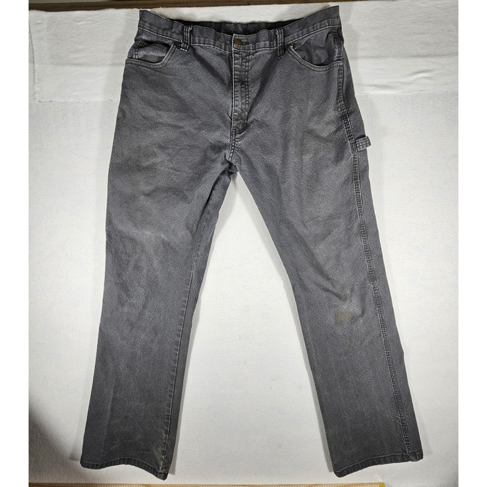 Genuine Dickies Mens Carpenter Pants‎ Faded Black Workwear Denim 35x31 737